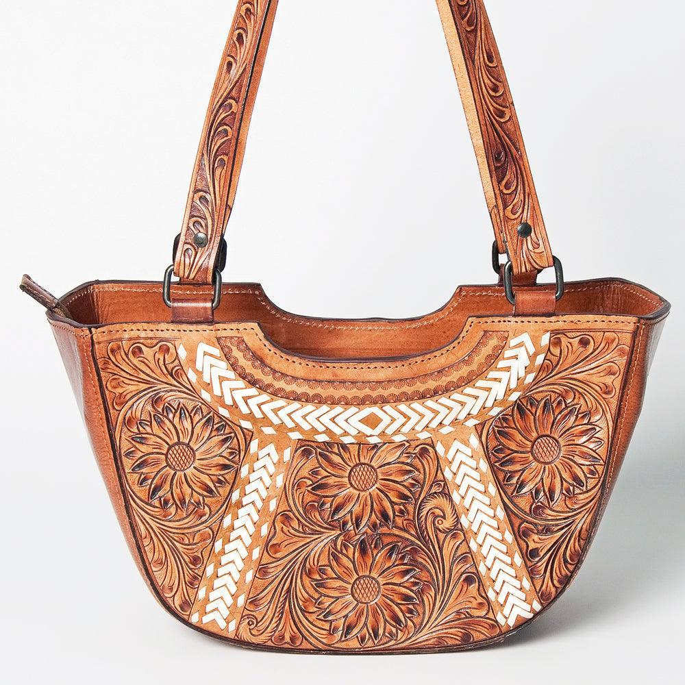 American Darling Hand-Tooled Genuine Leather Tote