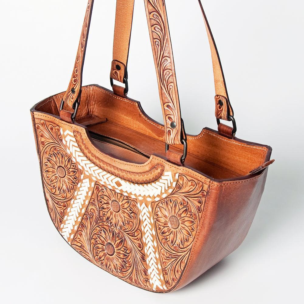 American Darling Hand-Tooled Genuine Leather Tote