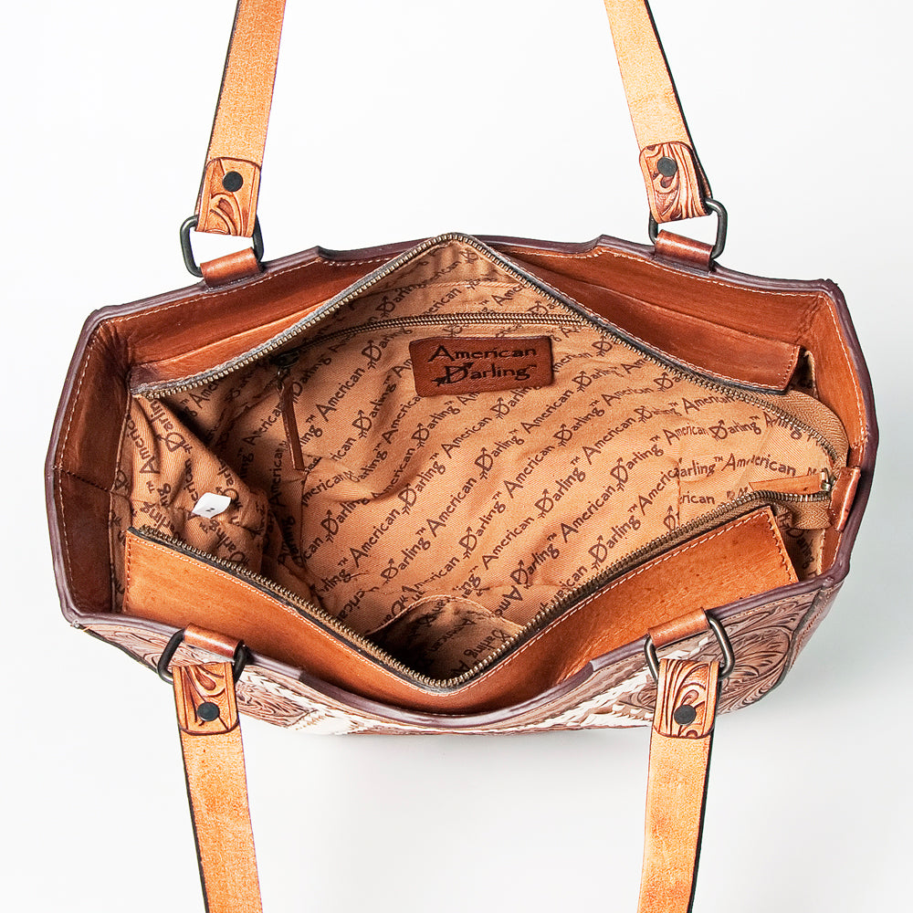American Darling Tote Hand Tooled Genuine Leather Women Bag Western Handbag Purse