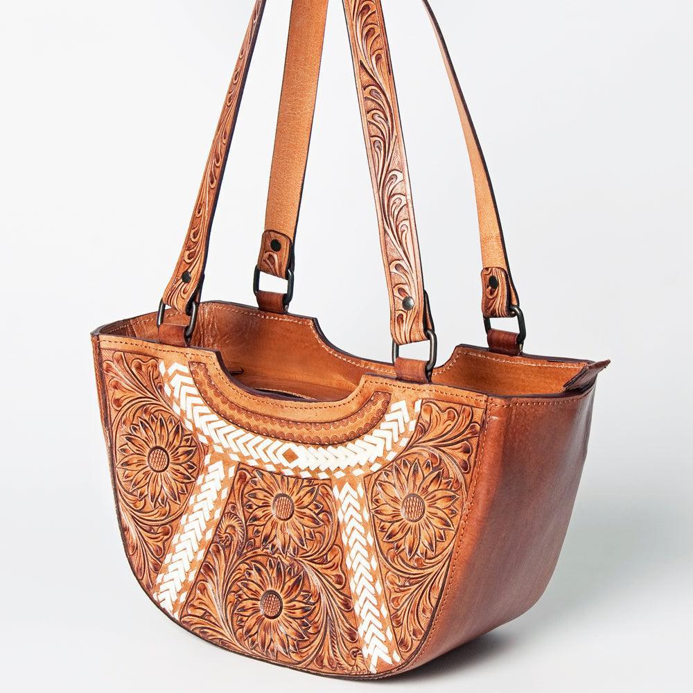 American Darling Hand-Tooled Genuine Leather Tote