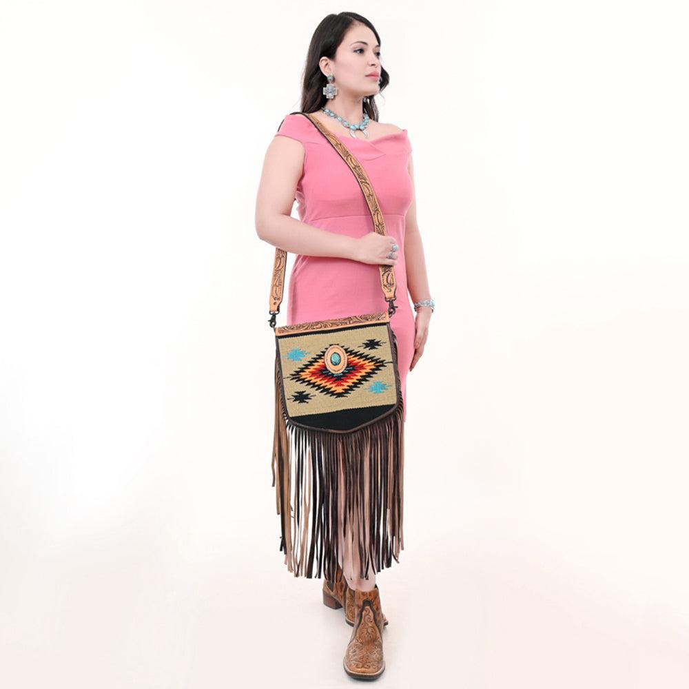 American Darling Saddle Blanket Leather Messenger Bag