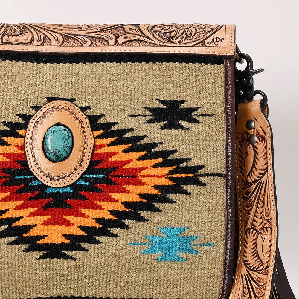American Darling Saddle Blanket Leather Messenger Bag