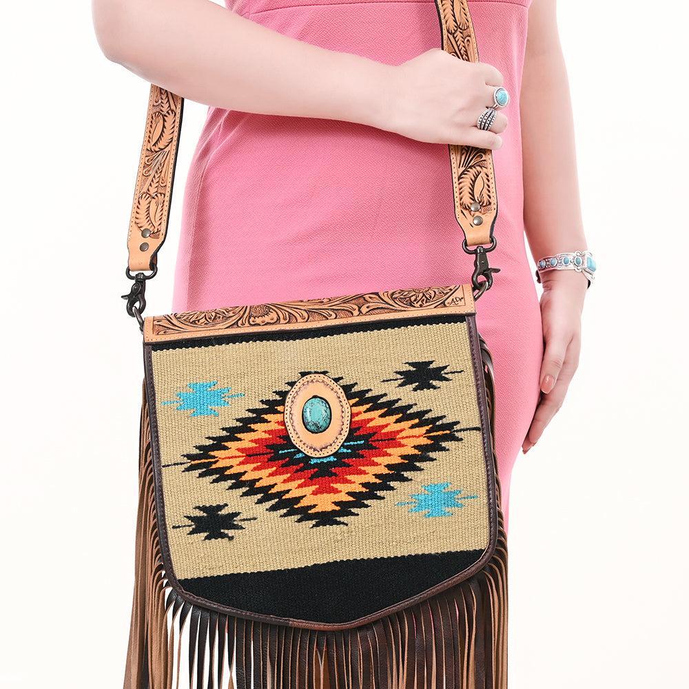 American Darling Saddle Blanket Leather Messenger Bag