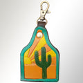 American Darling ADKRX126 Hand Tooled Carved Genuine Leather Keyring