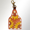 American Darling ADKRX128 Hand Tooled Carved Genuine Leather Keyring