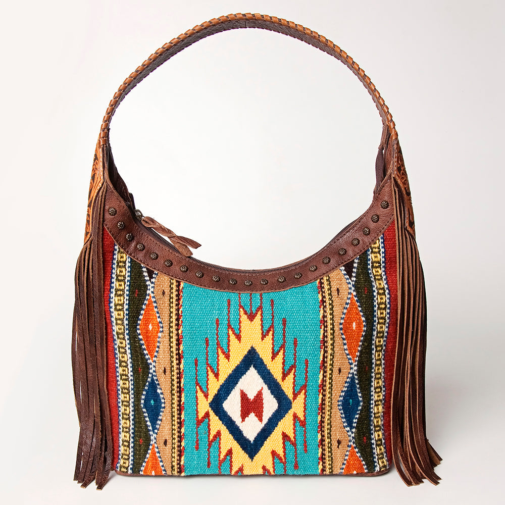 Hobo Hair On Saddle Blanket Genuine Leather Western Bag For Women