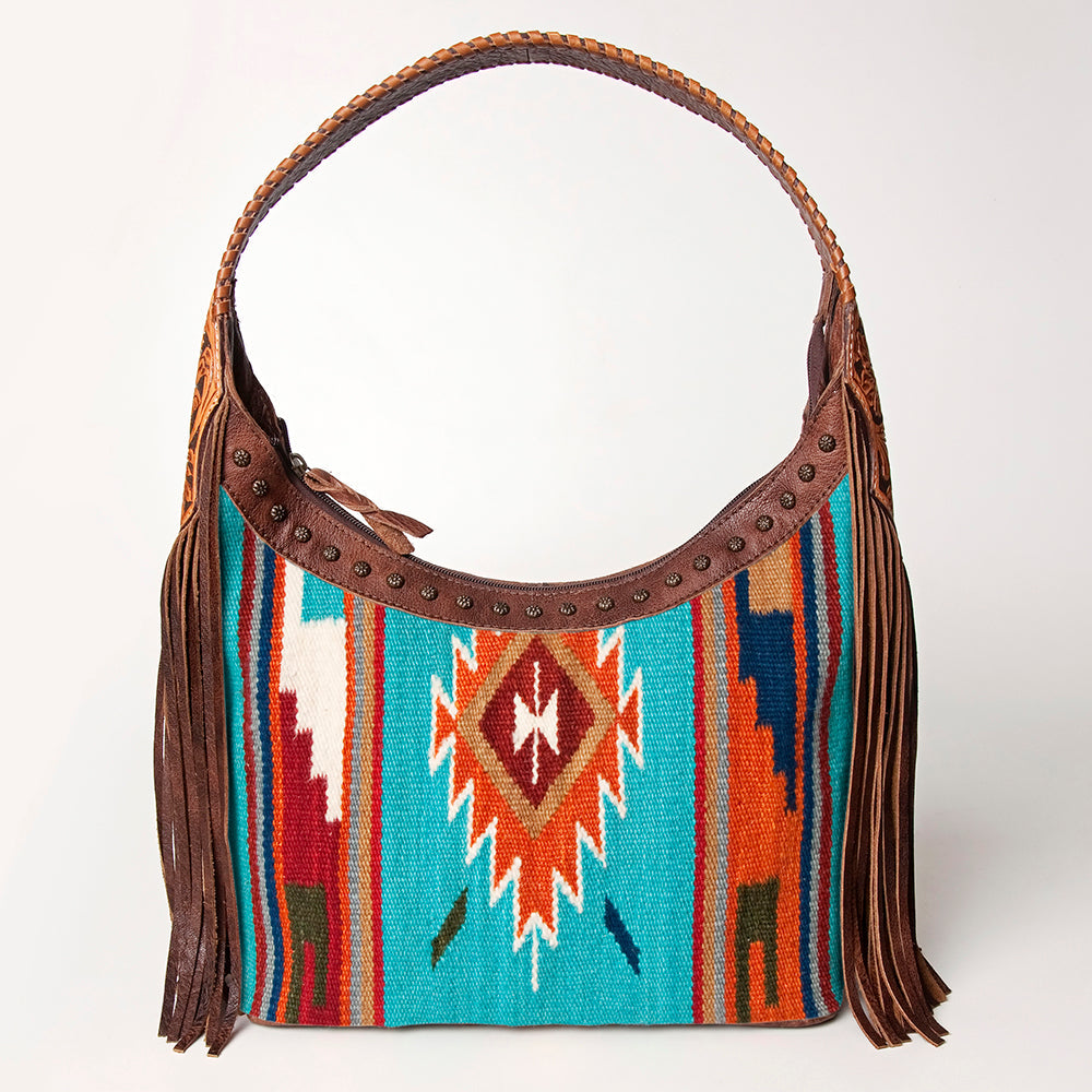 Hobo Hair On Saddle Blanket Genuine Leather Western Bag For Women