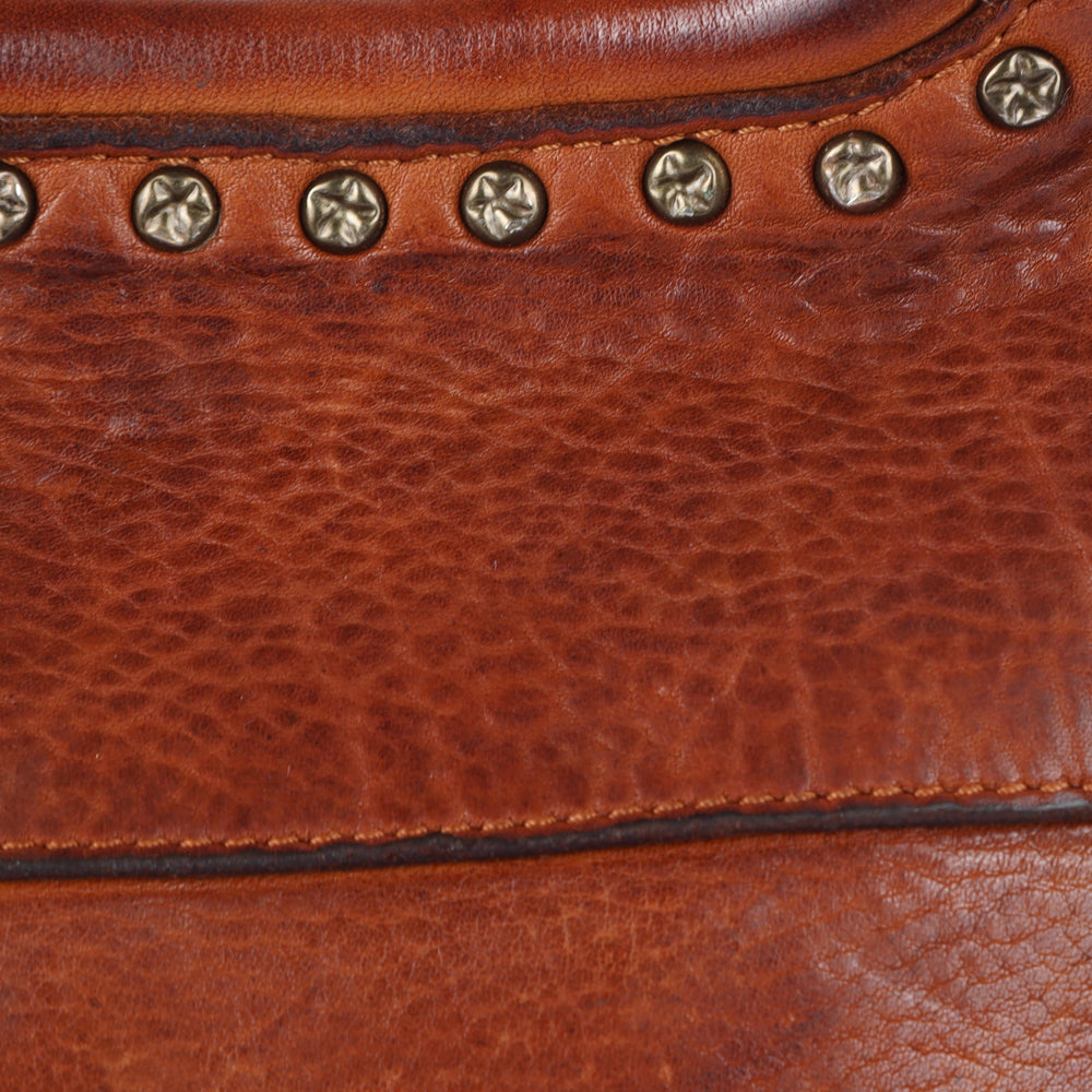 Spaghetti Western Tote Vintage Handmade Drum Dyed Genuine European Cowhide Leather