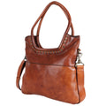 Spaghetti Western Tote Vintage Handmade Drum Dyed Genuine European Cowhide Leather