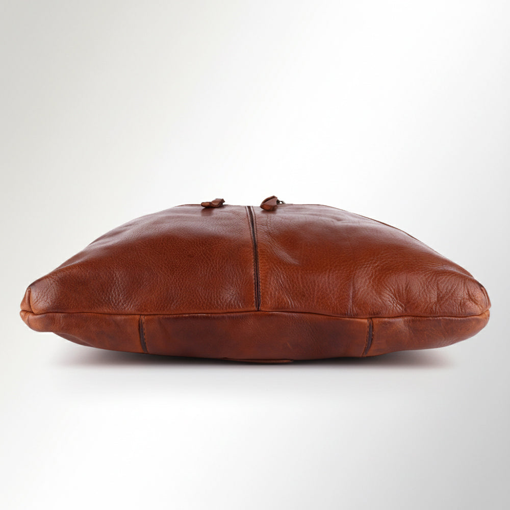 Spaghetti Western Swc179Tan Tote Vintage Handmade Drum Dyed Genuine European Cowhide Leather Women Bag Western Handbag Purse