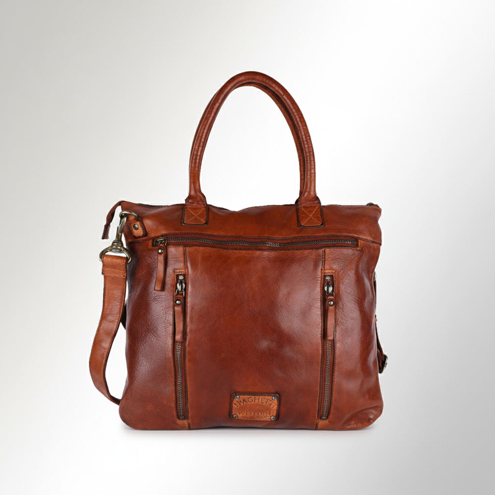 Spaghetti Western Swc179Tan Tote Vintage Handmade Drum Dyed Genuine European Cowhide Leather Women Bag Western Handbag Purse