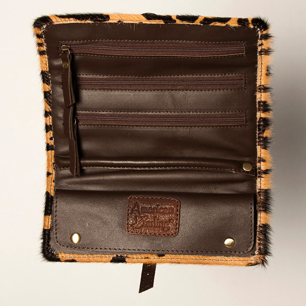 American Darling Women's Jewelry Case Eco-Friendly Vegetable-Tanned Genuine Leather Well-compartmentalized YKK Zipper