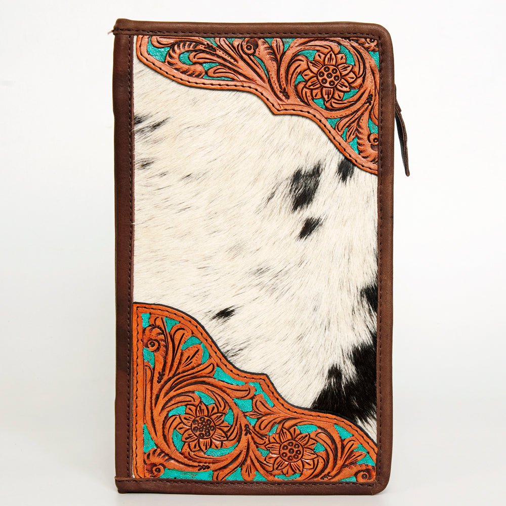 American Darling Jewelry Case Hand Tooled Hair-On Genuine Leather