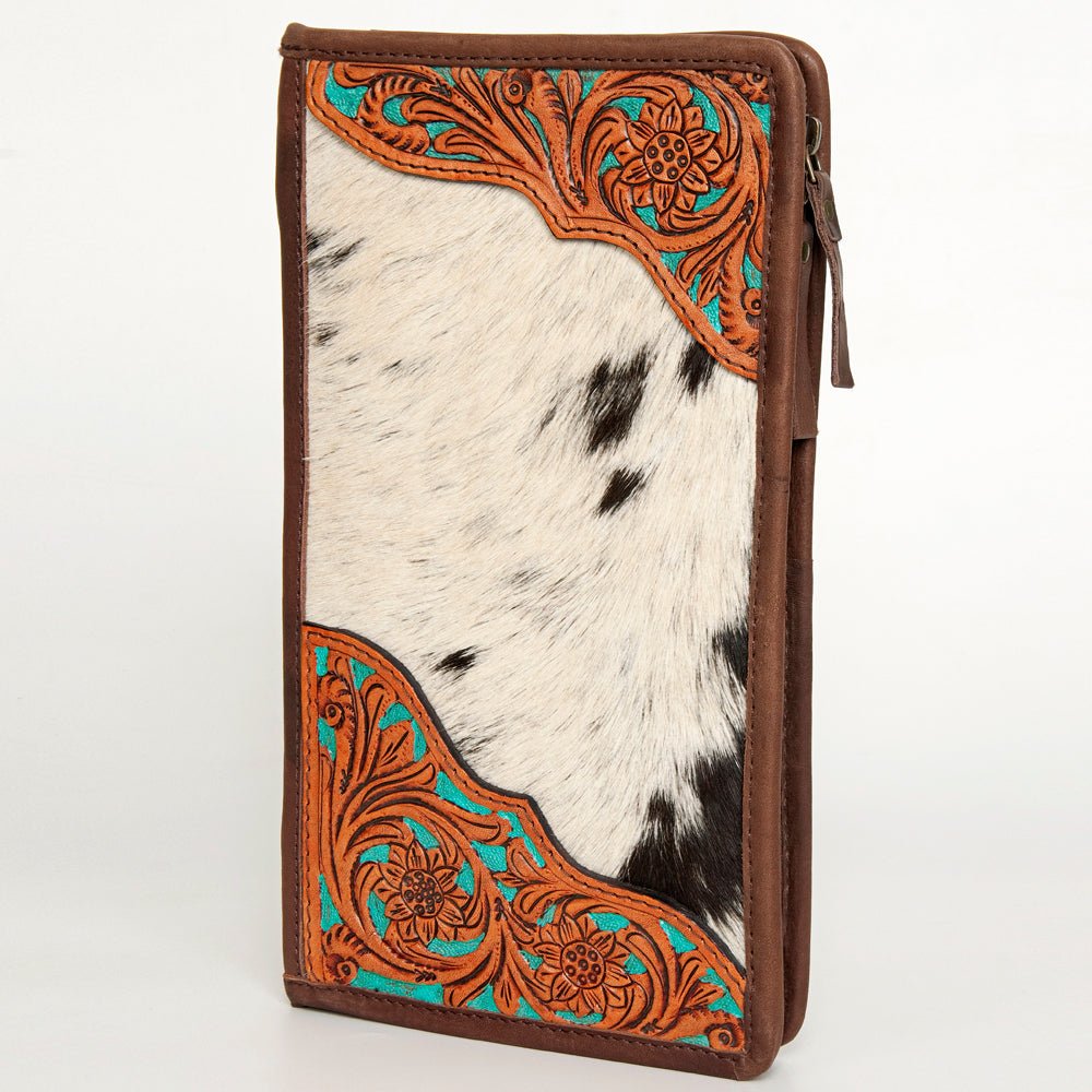 American Darling Jewelry Case Hand Tooled Hair-On Genuine Leather