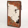 American Darling Jewelry Case Hand Tooled Hair-On Genuine Leather
