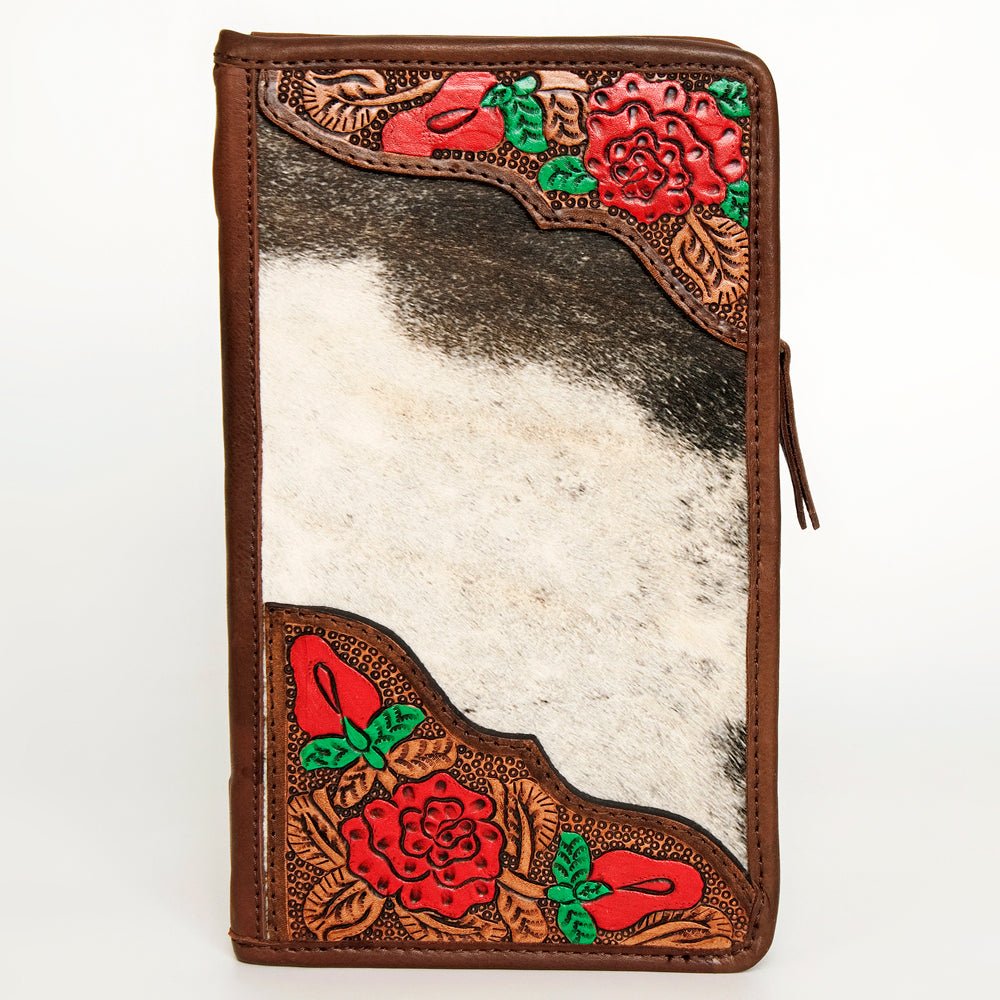 American Darling Jewelry Case Hand Tooled Hair-On Genuine Leather