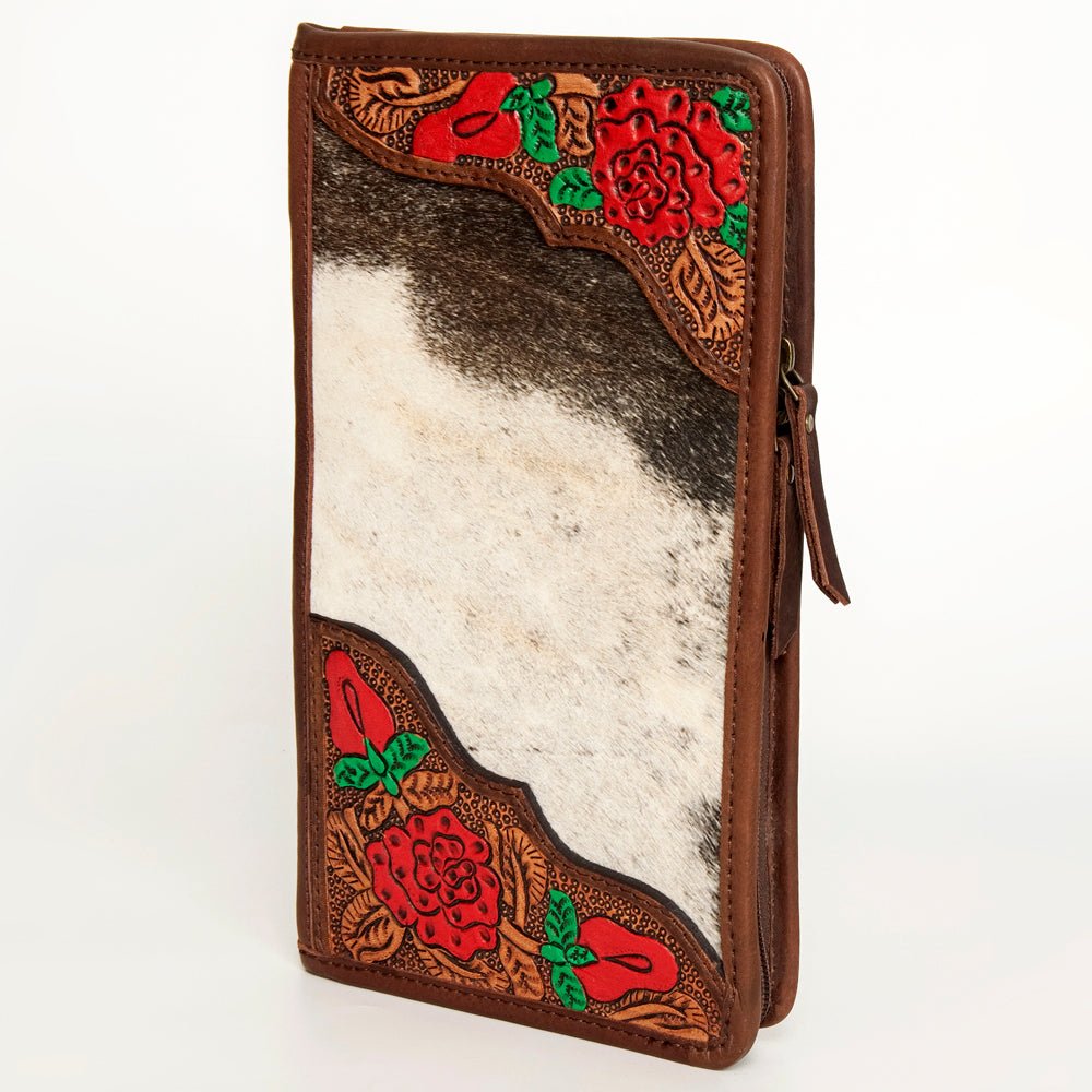 American Darling Jewelry Case Hand Tooled Hair-On Genuine Leather