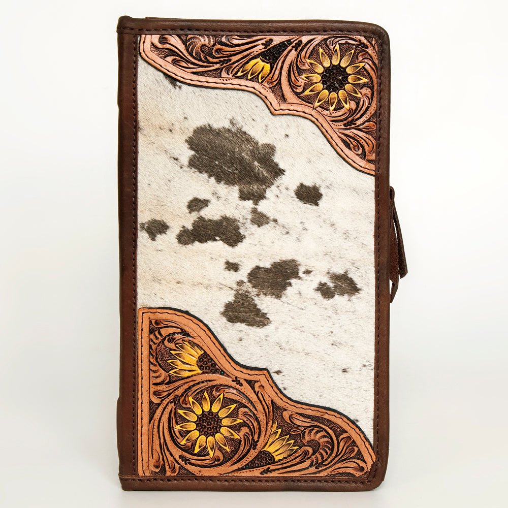 American Darling Jewelry Case Hand Tooled Hair-On Genuine Leather
