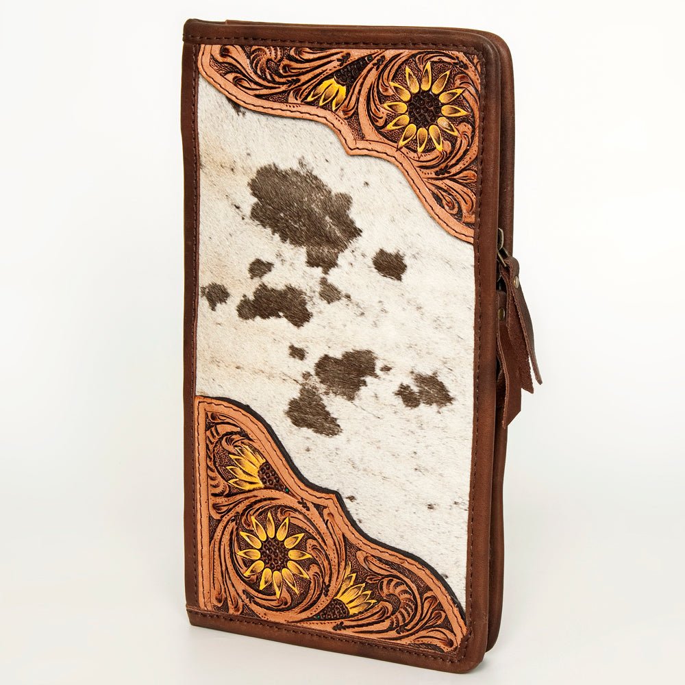 American Darling Jewelry Case Hand Tooled Hair-On Genuine Leather