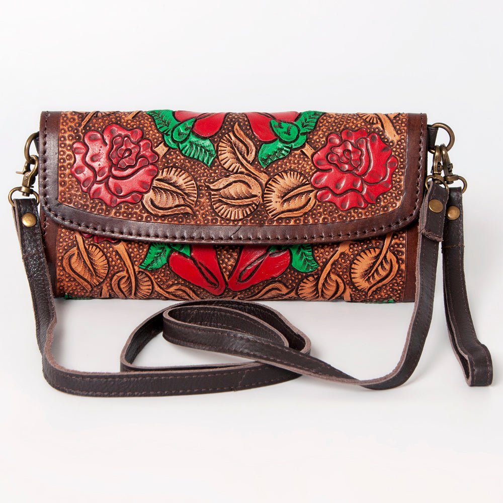 American Darling Wallet Hand Tooled Genuine Leather