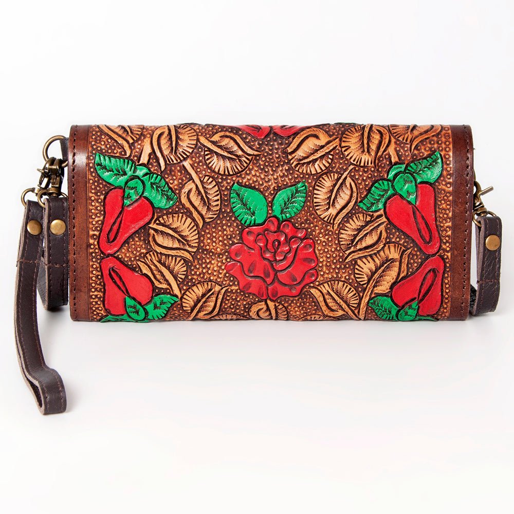 American Darling Wallet Hand Tooled Genuine Leather