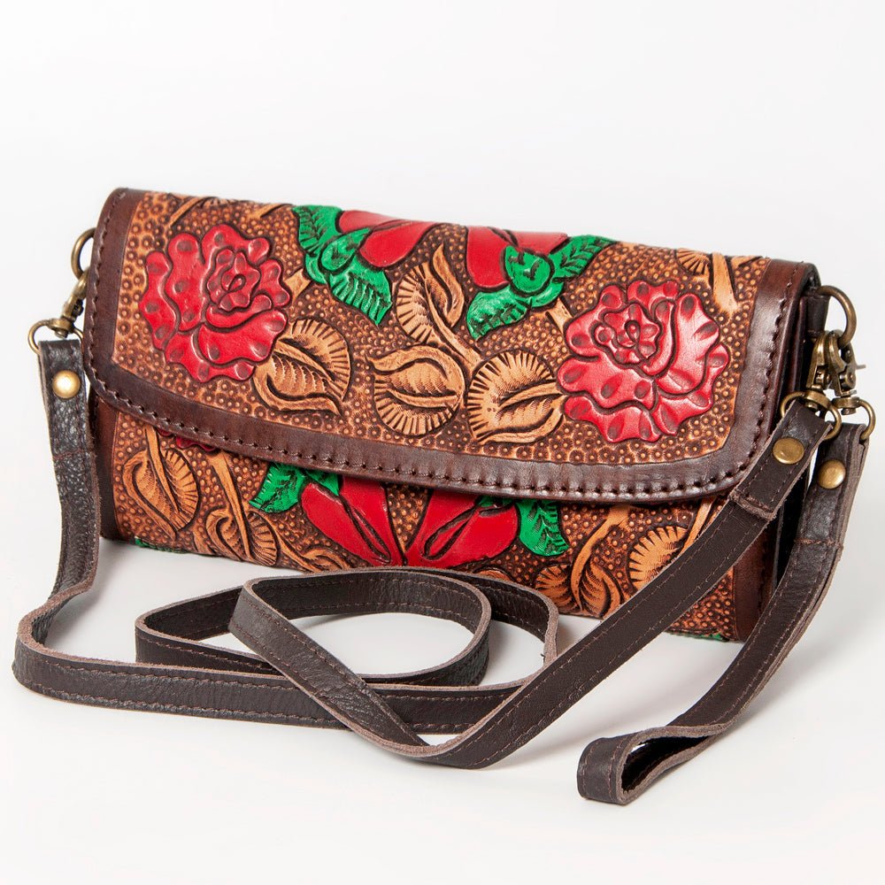 American Darling Wallet Hand Tooled Genuine Leather