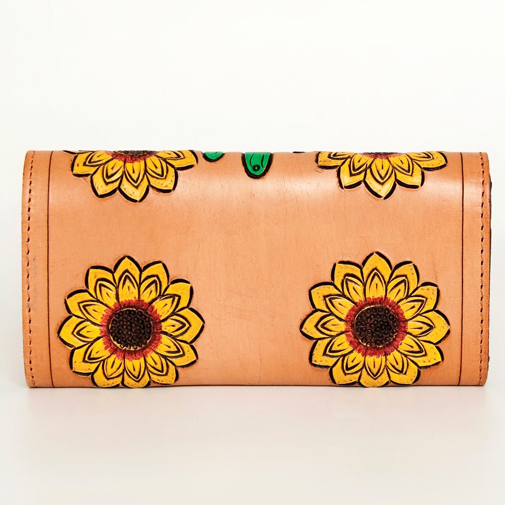 American Darling Wallet Hand Tooled Genuine Leather