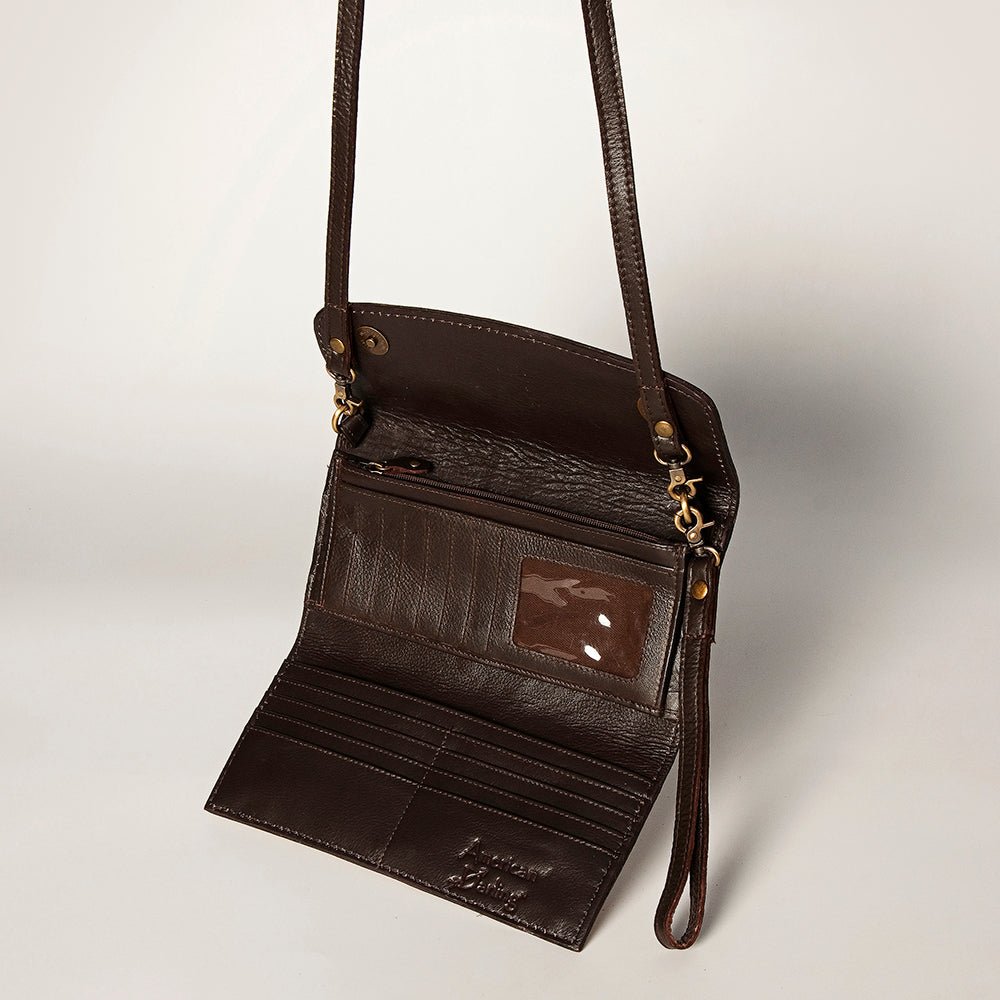 American Darling Wallet Hand Tooled Genuine Leather