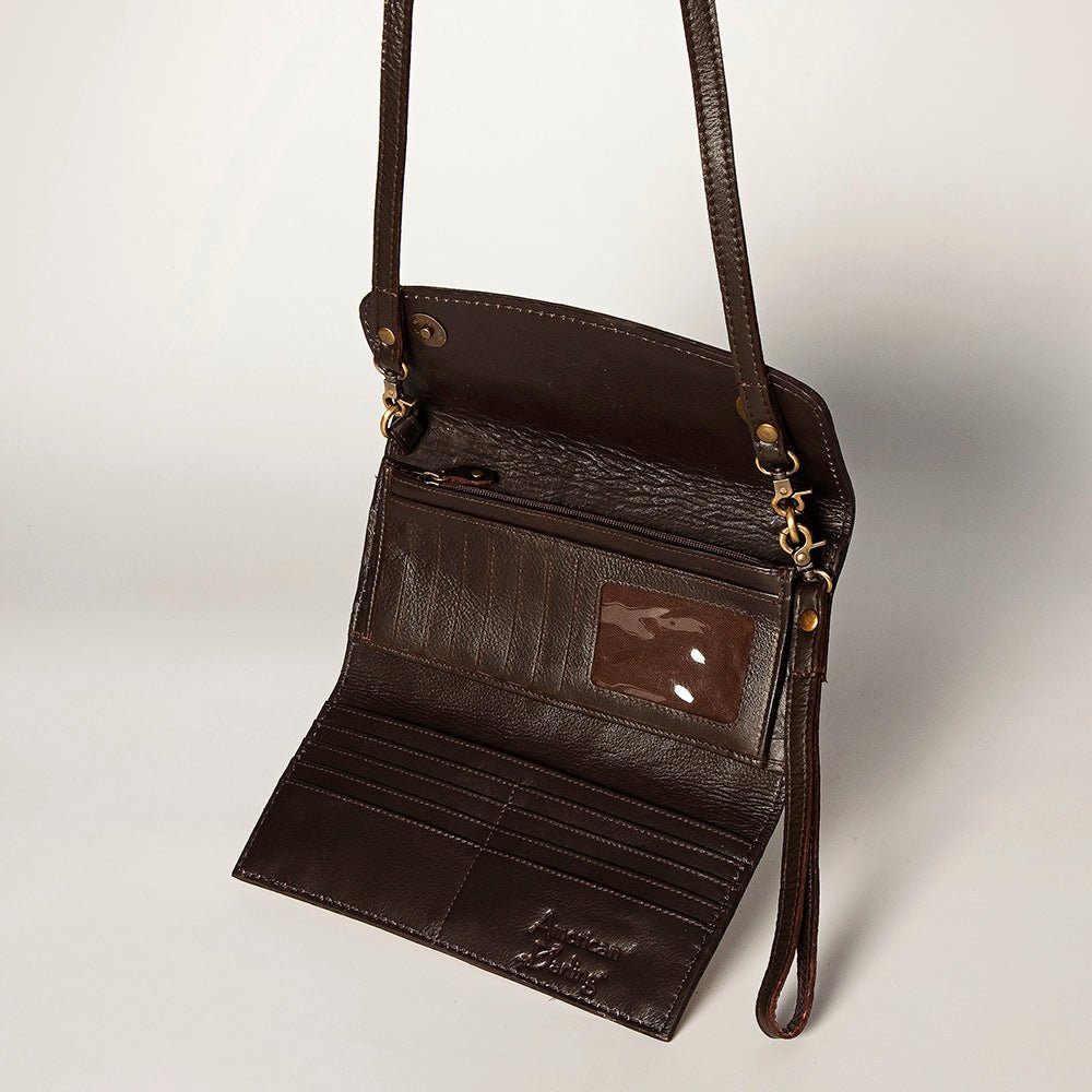 American Darling Wallet Hand Tooled Genuine Leather