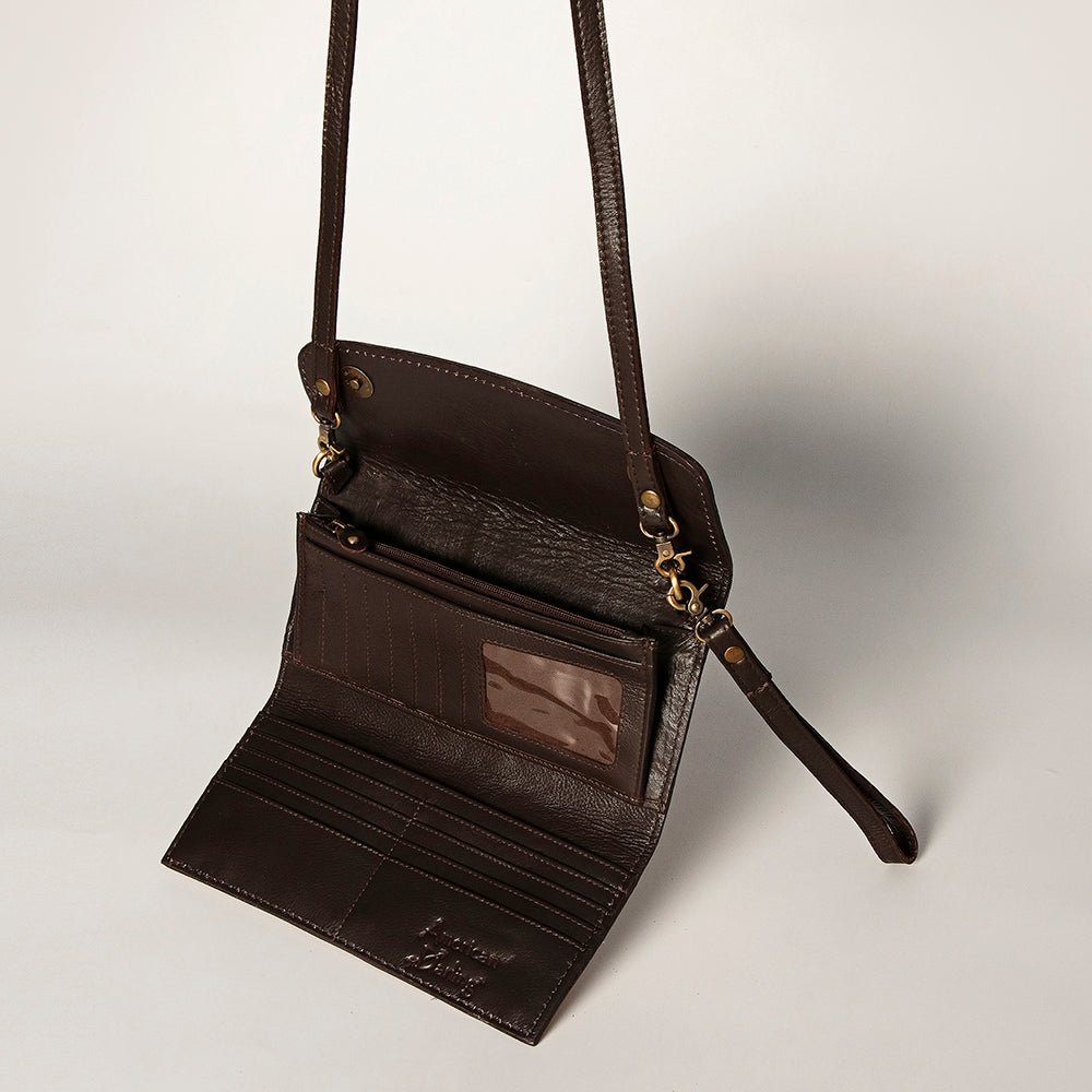 American Darling Wallet Hand Tooled Genuine Leather