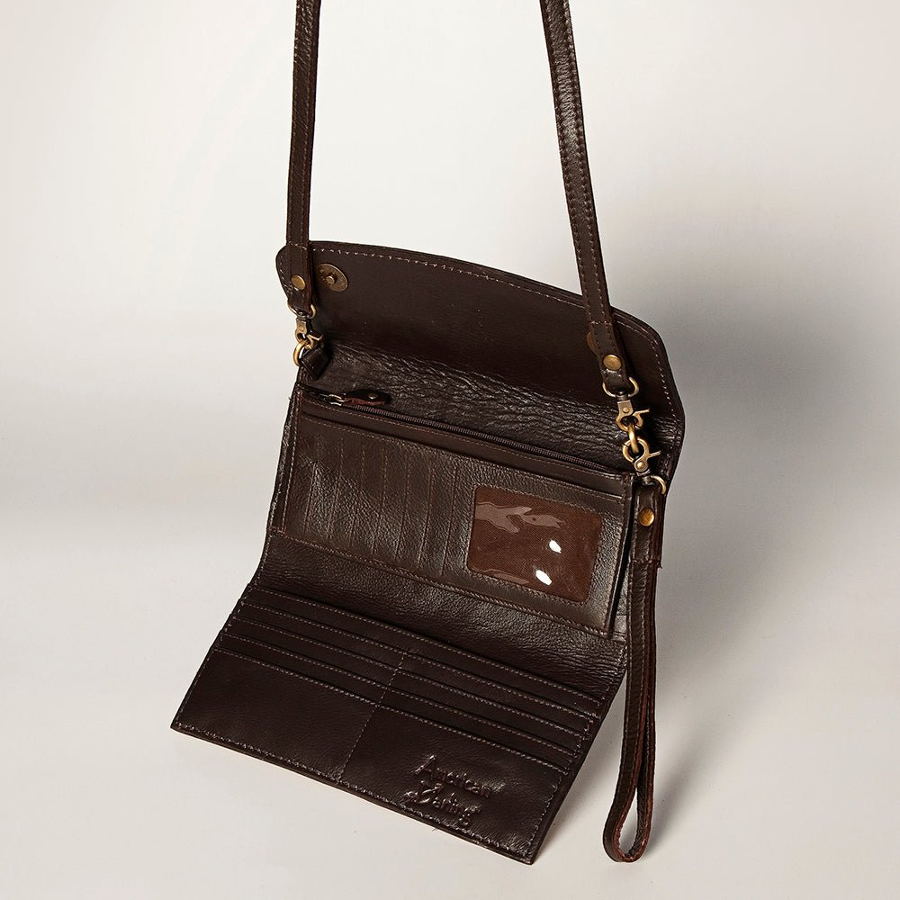 American Darling Wallet Hand Tooled Genuine Leather