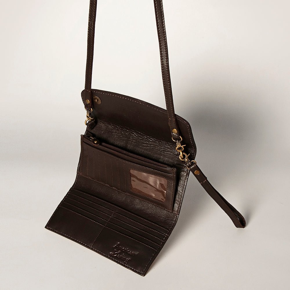 American Darling Wallet Hand Tooled Genuine Leather