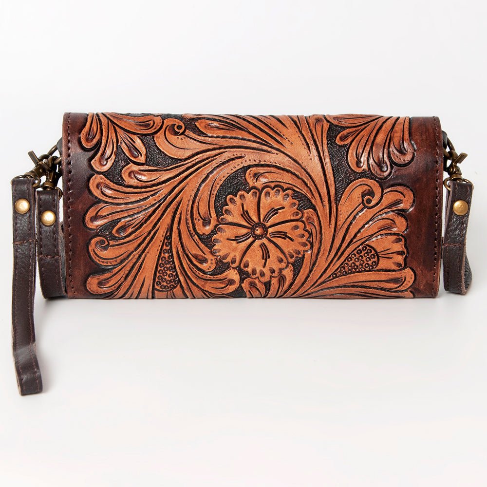 American Darling Wallet Hand Tooled Genuine Leather