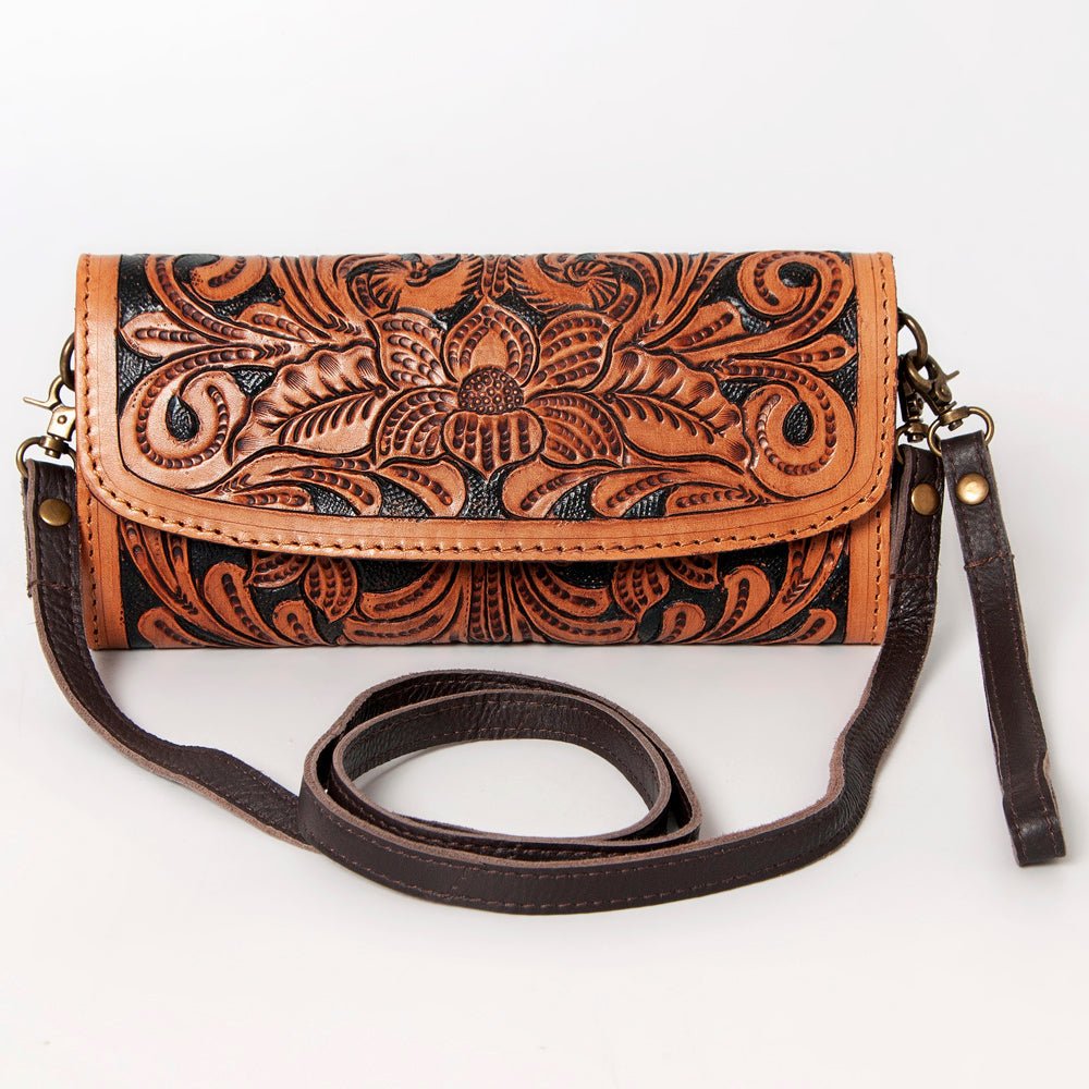 American Darling Wallet Hand Tooled Genuine Leather