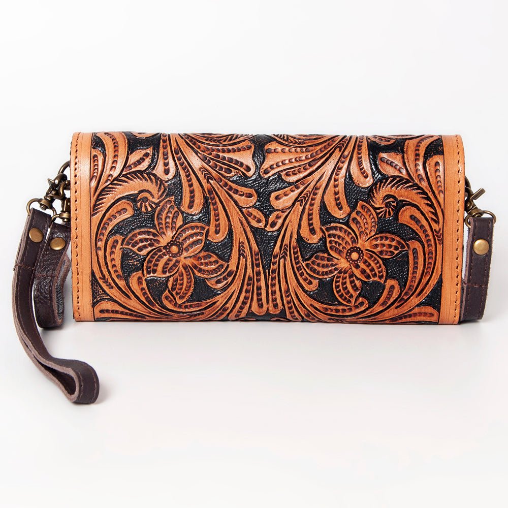 American Darling Wallet Hand Tooled Genuine Leather