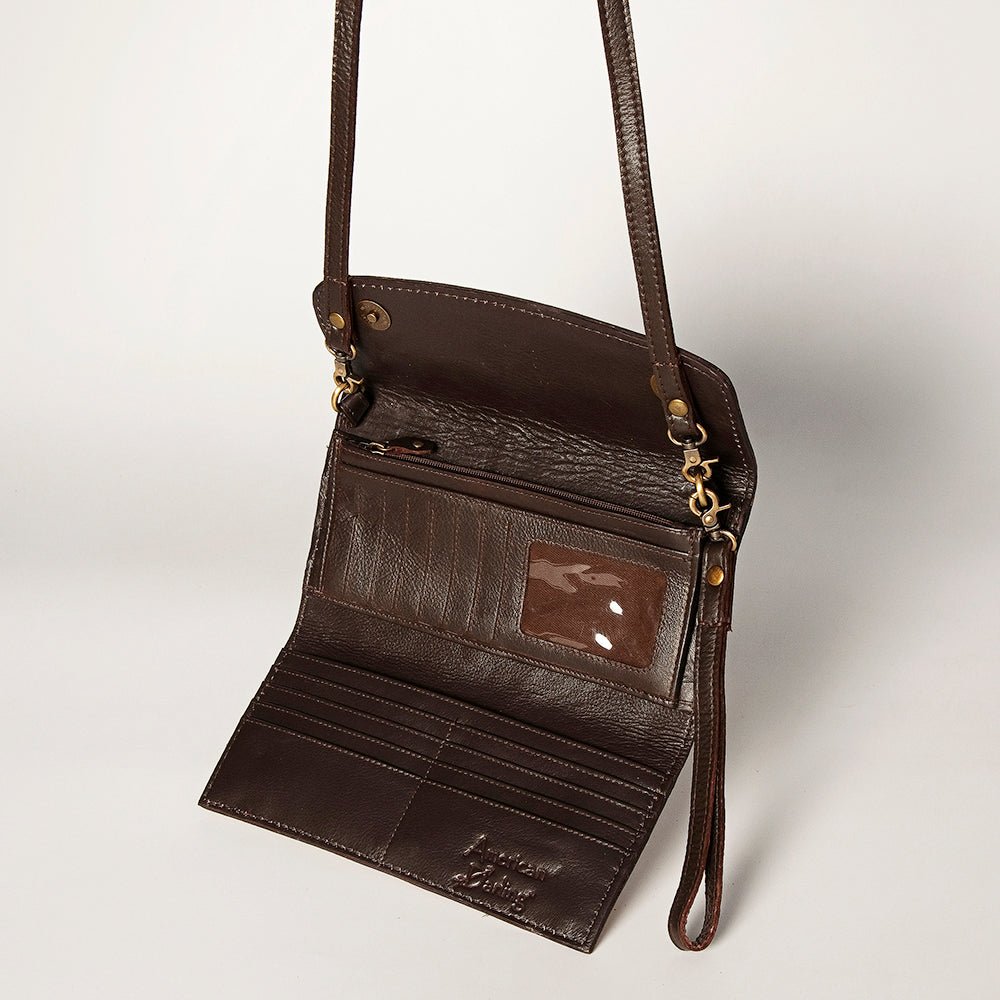 American Darling Wallet Hand Tooled Genuine Leather