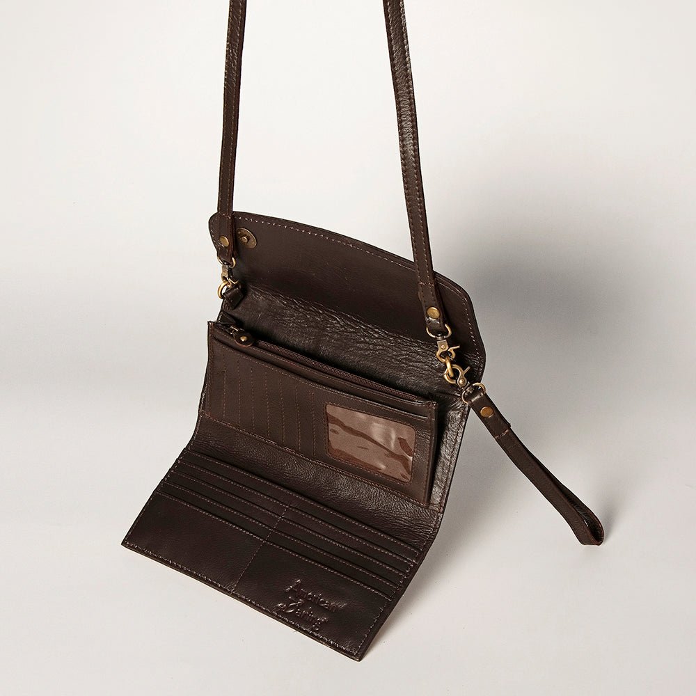 American Darling Wallet Hand Tooled Genuine Leather