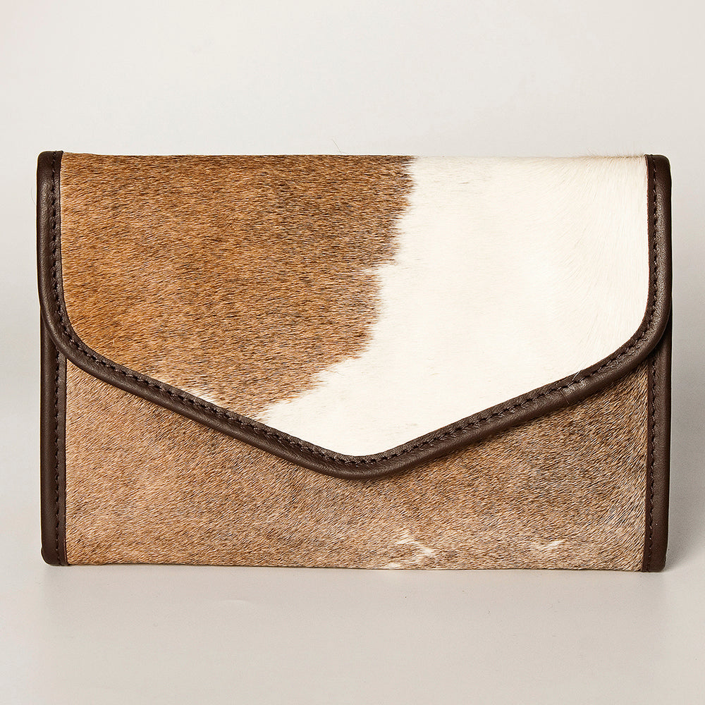 American Darling Women's Hair-On Cowhide Jewelry Case Eco-Friendly Vegetable-Tanned Genuine Leather Well-compartmentalized