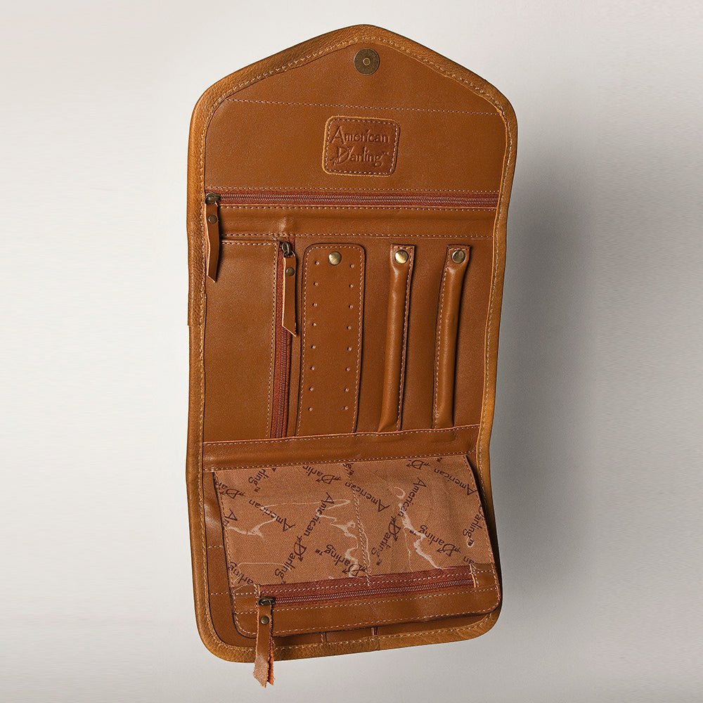 American Darling Jewelry Case Hair-On Genuine Leather