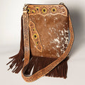 American Darling Chaps Bag Hand Tooled Hair-On Genuine Leather