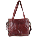 Spaghetti Western Tote Vintage Handmade Drum Dyed Genuine European Cowhide Leather