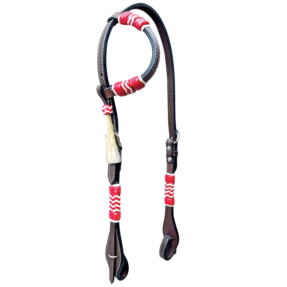 Bar H Equine American Leather Horse Saddle Tack One Ear Headstall | Breast Collar Browband Wither Strap Set BER282