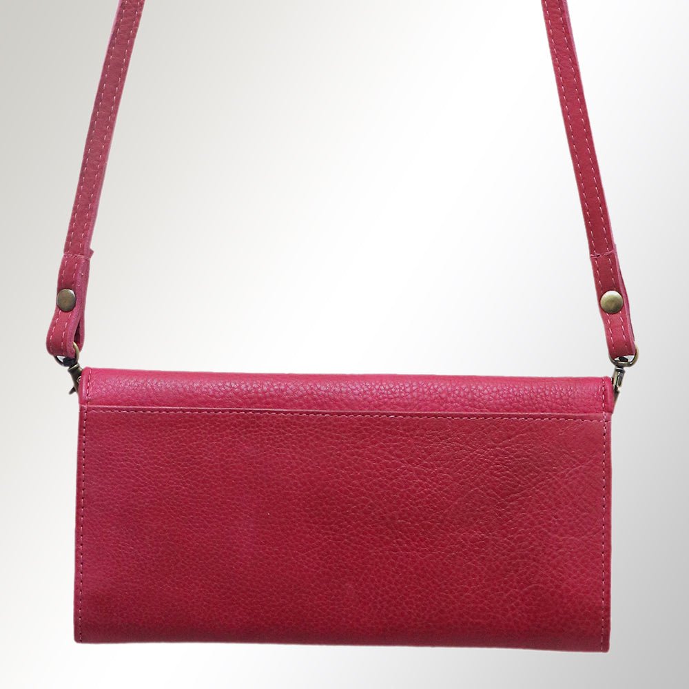 American Darling Wallet Hair on Full Grain Genuine Leather Western Women Bag | Handbag Purse Travel Clutch