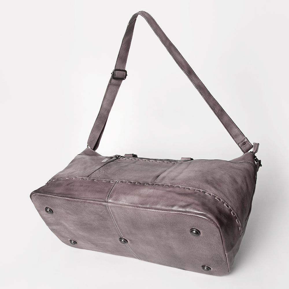 Never Mind Duffel Vintage Handmade Genuine Cowhide Leather