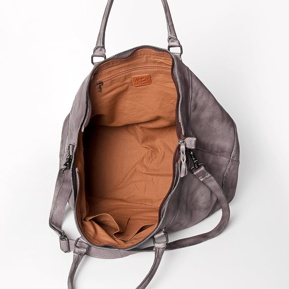 Never Mind Duffel Vintage Handmade Genuine Cowhide Leather