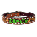 HILASON Western Genuine Leather Heavy Duty Hand Painted Dog Collar