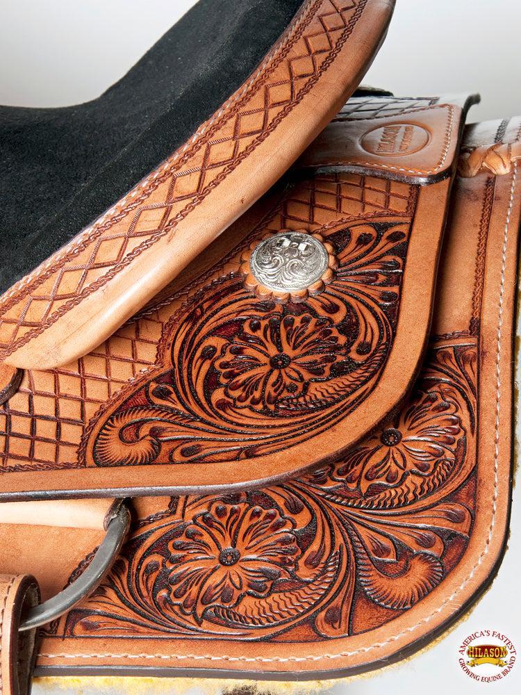 Western Horse Saddle American Leather Ranch Roping Cowboy Hilason