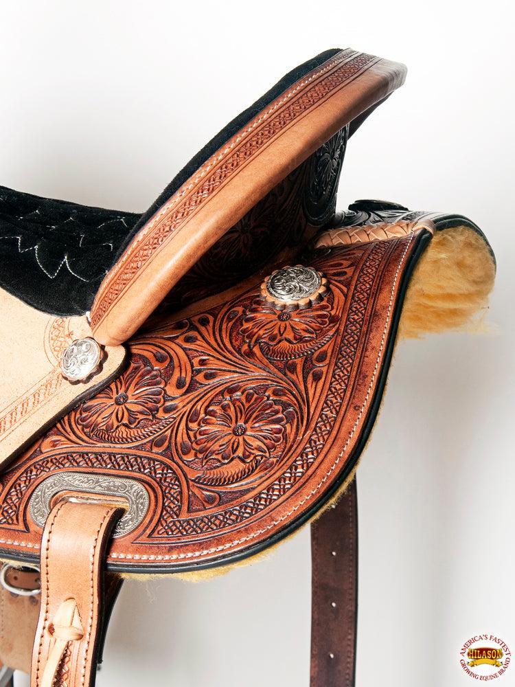 Western Horse Barrel Racing Saddle Trail Pleasure American Leather Hilason