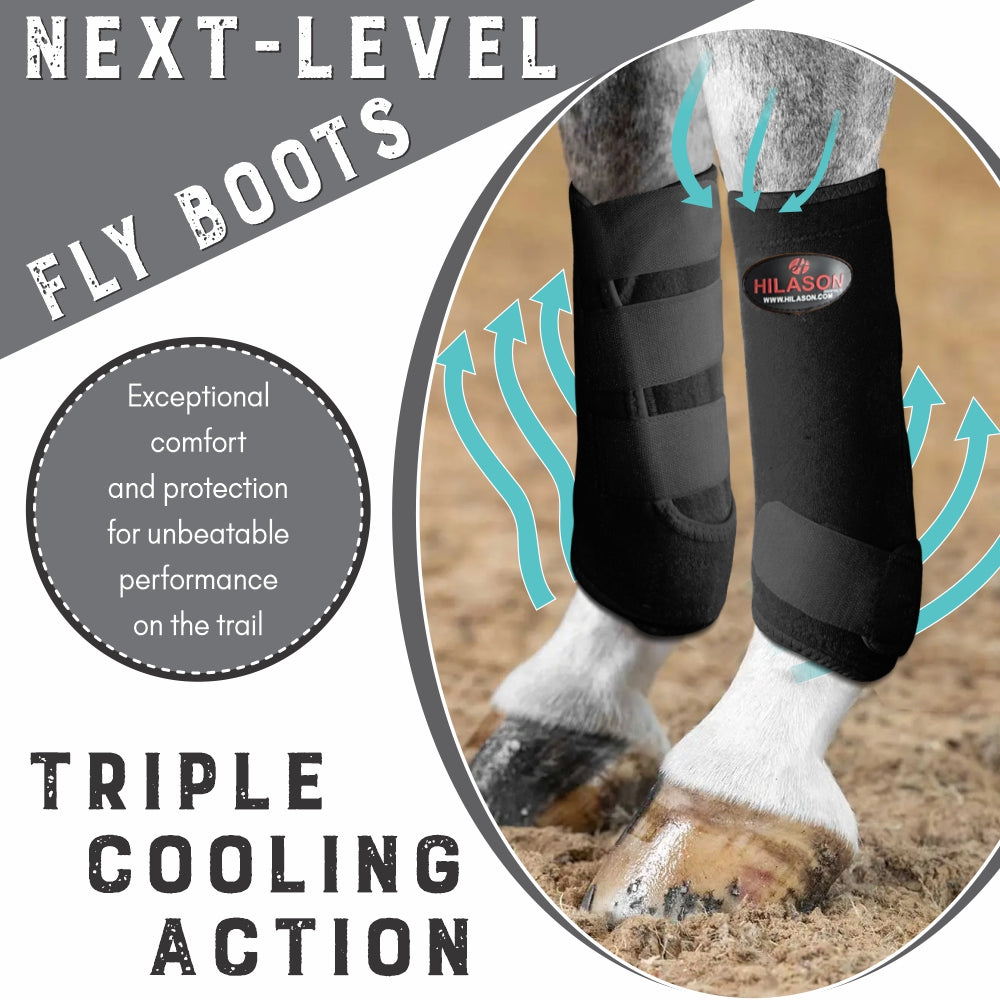 Hilason Horse Medicine Sports Boots Rear Leg Protective