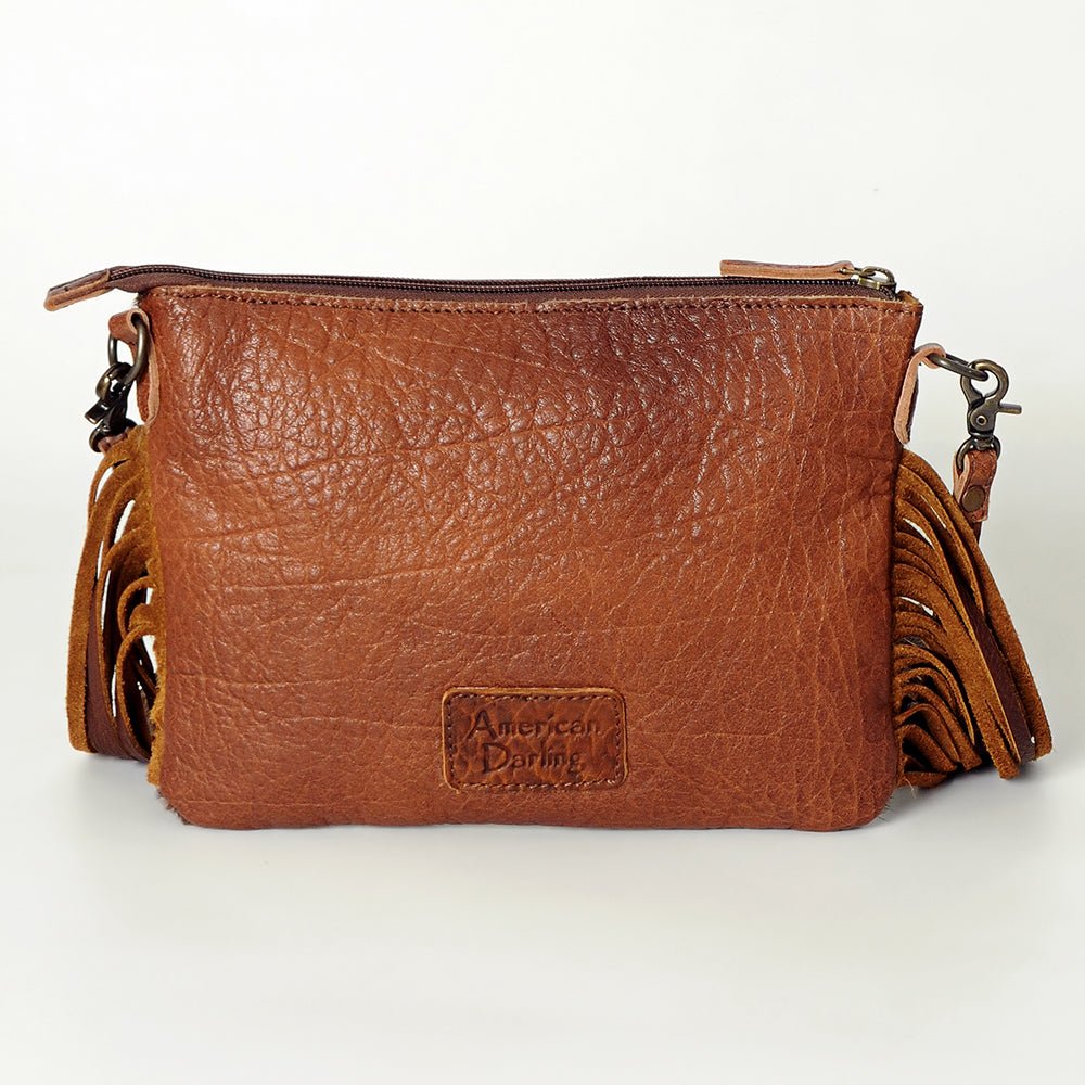 American Darling Cross Body Hand Tooled Hair on-Genuine Leather Western Women Bag Handbag Purse | Crossbody for Cute
